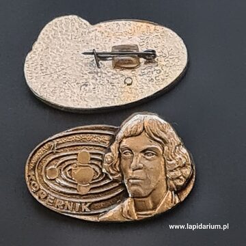 WHOLESALE 50 pieces Aluminum badge with clasp KOPERNIK